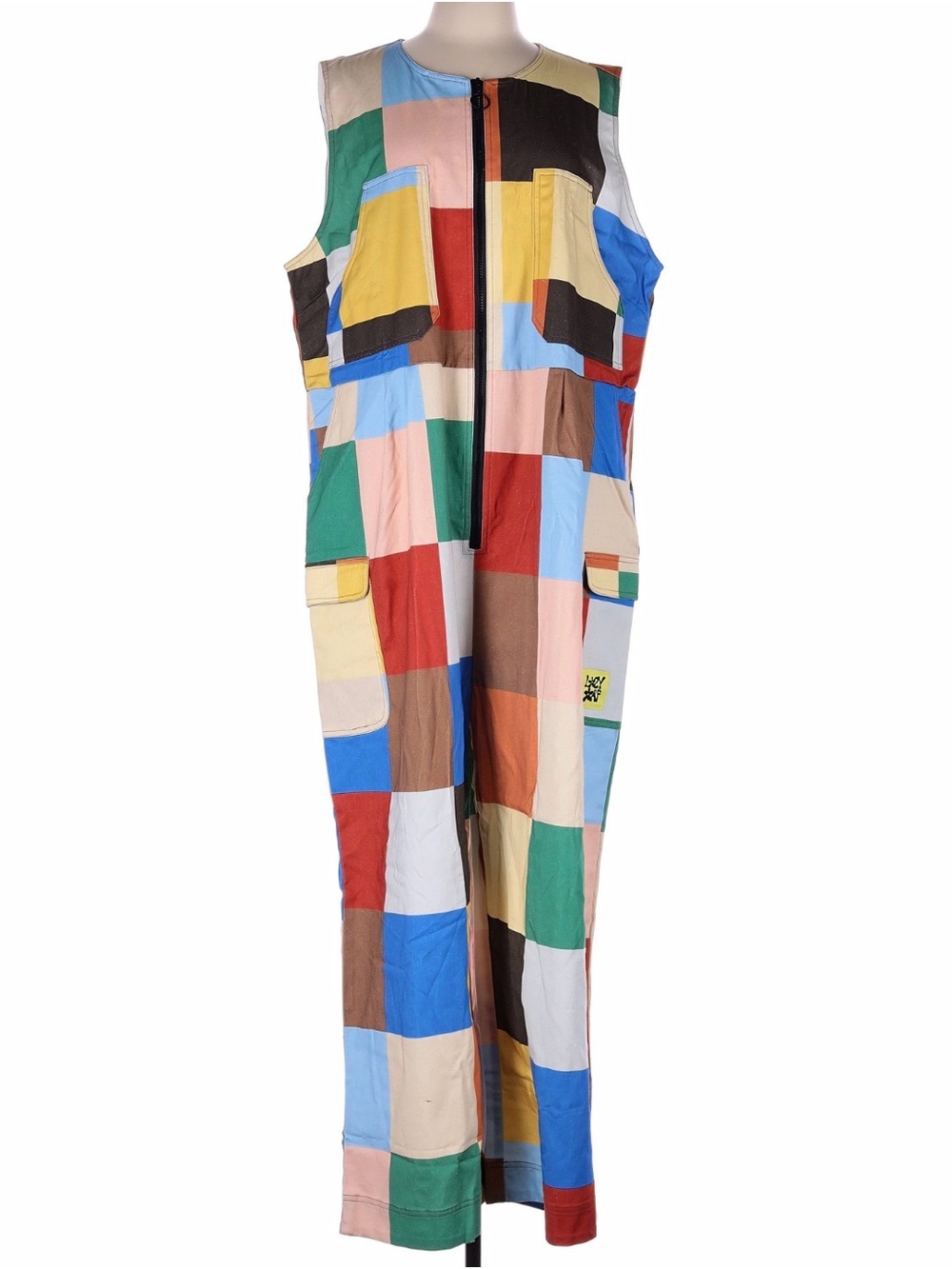 Lazy Oaf Multicolor Patchwork Sleeveless Jumpsuit